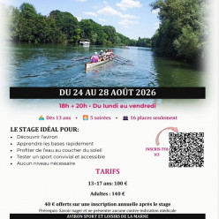 Stage découverte de l'aviron